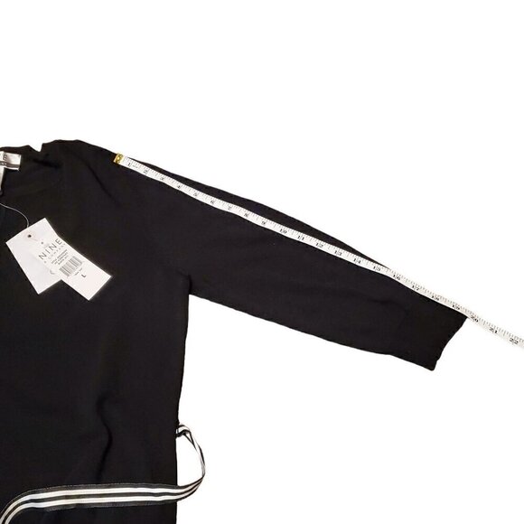NINE & CO BLACK BELTED CARDIGAN SZ LARGE - Picture 8 of 13